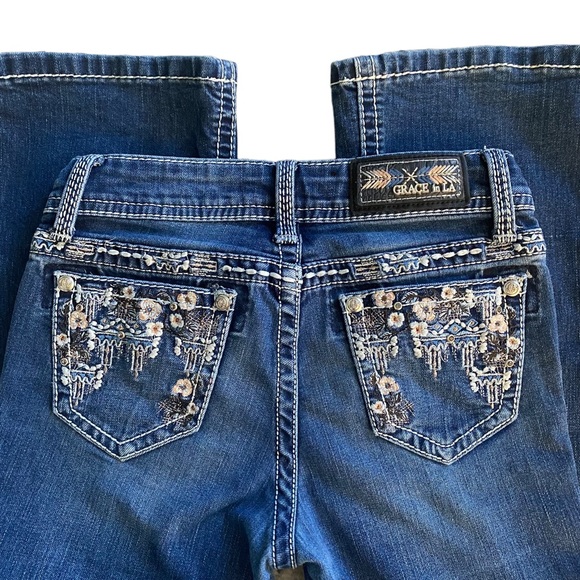 Grace in LA Other - Grace in LA Girls Embellished Boot Cut Jeans 8